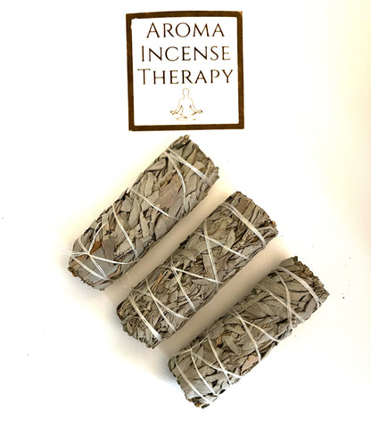 White Sage Smudge (3) and Palo Santo Stick(3) Kit for Healing, Cleansing, Meditation, and Relaxation